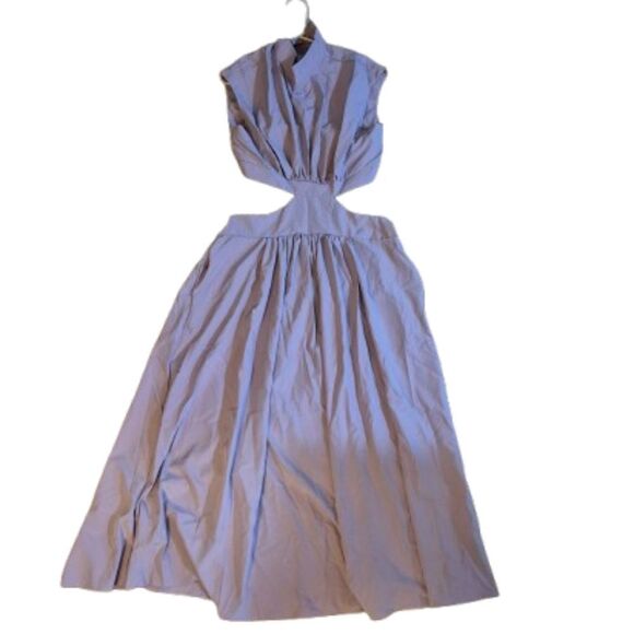 💲2️⃣0️⃣ Bundled ✔️Cutout Mock Neck Sleeveless Dress Lavender Maxi Sz Large - Picture 5 of 8